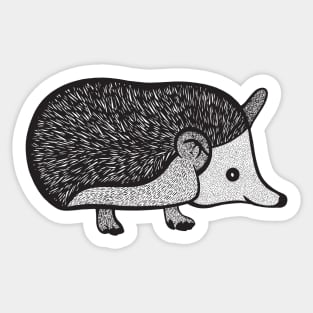 Hedgehog Ink Art - light colors Sticker